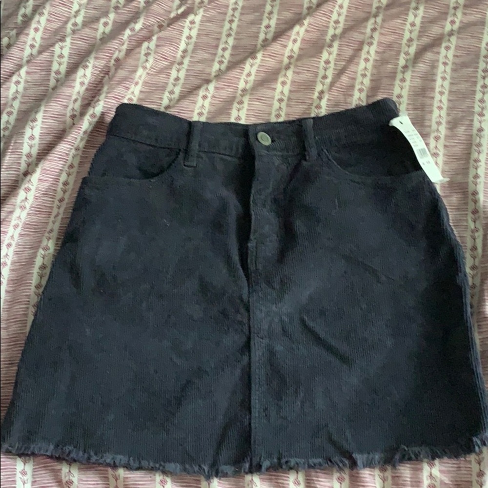 Brandy Melville Corduroy navy blue skirt